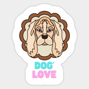 Love dogs my family Sticker